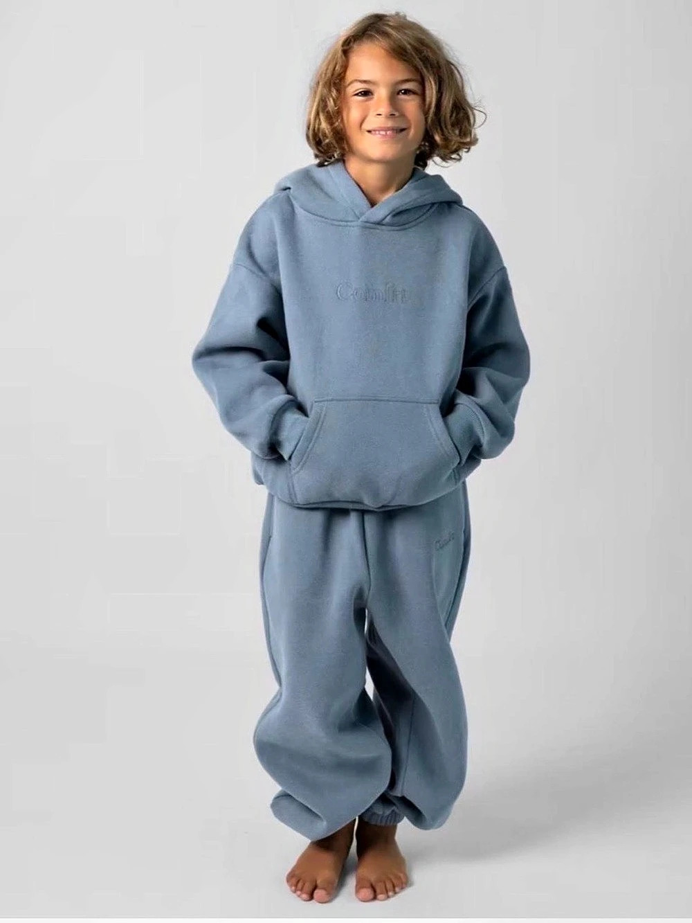 Comfort Boys Blue Hoodie Jogger Set Size XL